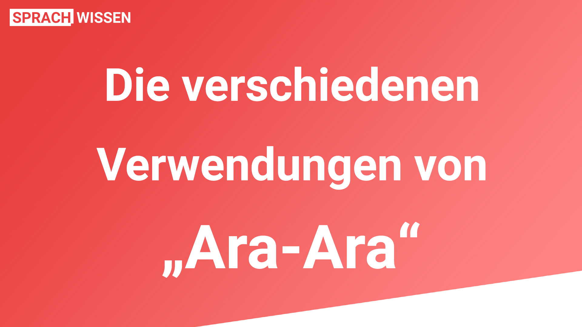 Verwendungen von Ara Ara Verwendungen von Ara Ara