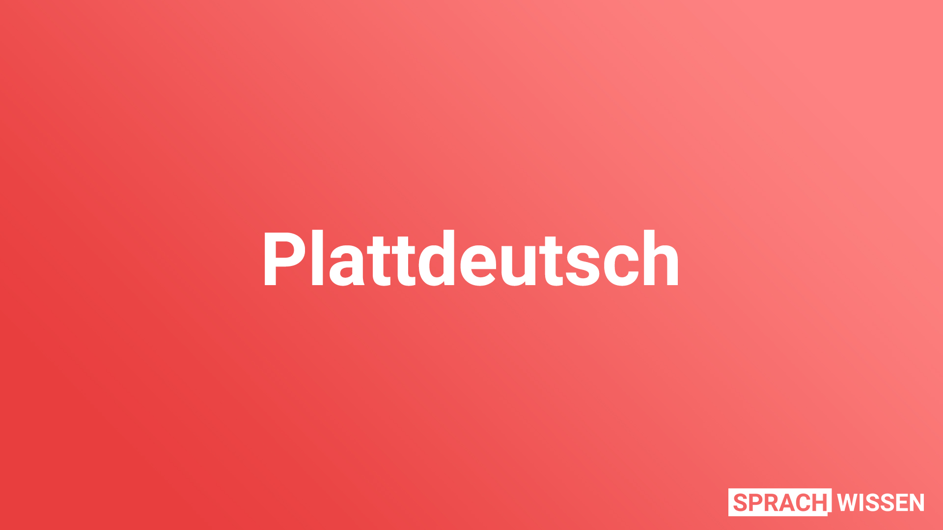 Plattdeutsch